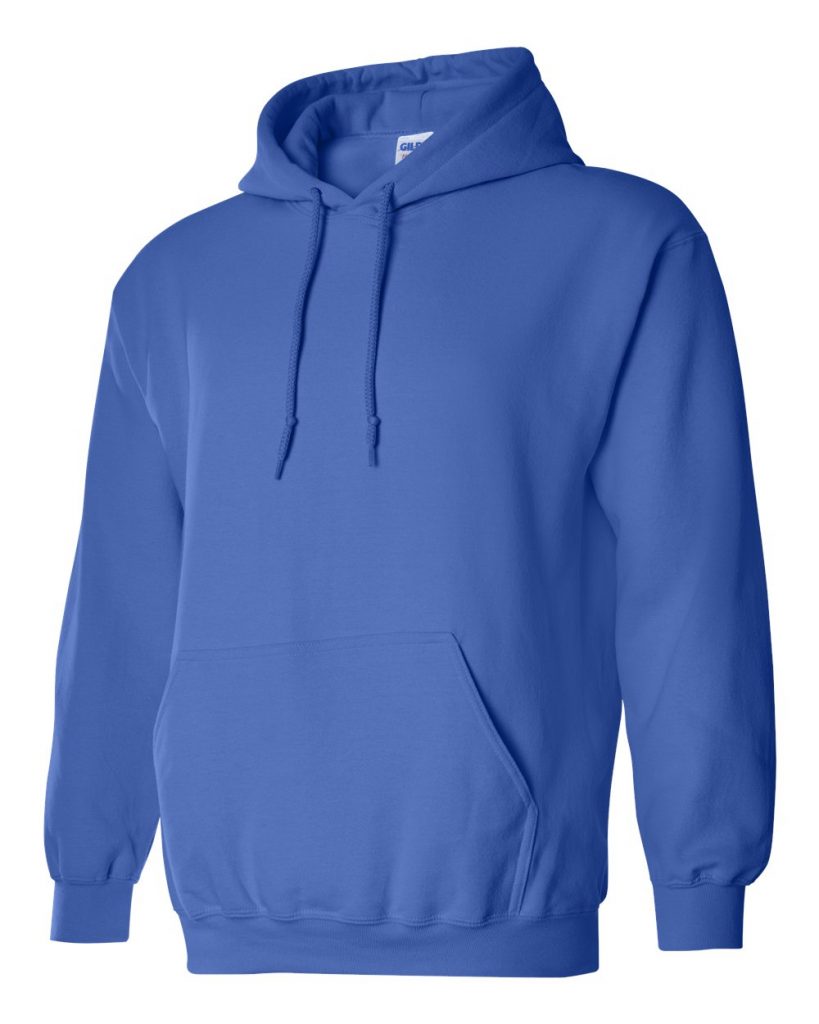 royal blue hoodie graphic