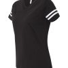 MCES Crusaders football black jersey tee