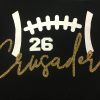 MCES Crusaders football black jersey tee - Image 2