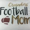MCES Crusaders football mom white short sleeve tee - Image 2