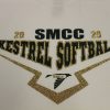 SMCC Kestrel Softball short sleeve white t-shirt GLITTER - Image 2