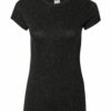 SMCC Lacrosse short sleeve black tee with glitter ladies fit